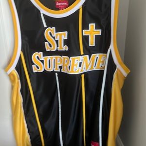 Supreme Basketball Jersey Black Gold Supreme Saint Supreme Size Medium SS20